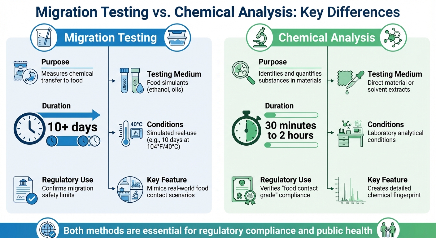Migration Testing vs Chemical Analysis: Side-by-Side Comparison