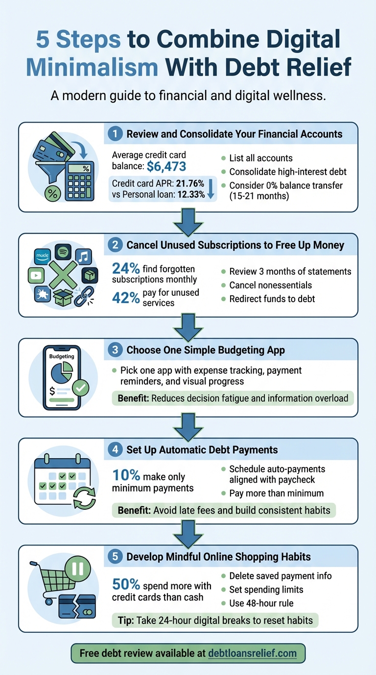 5 Steps to Combine Digital Minimalism With Debt Relief