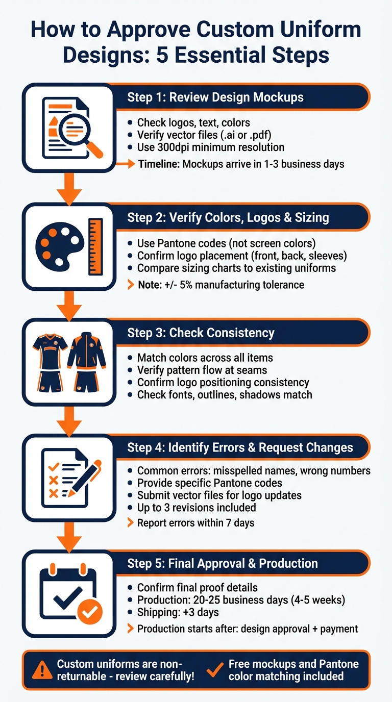5-Step Custom Uniform Design Approval Process