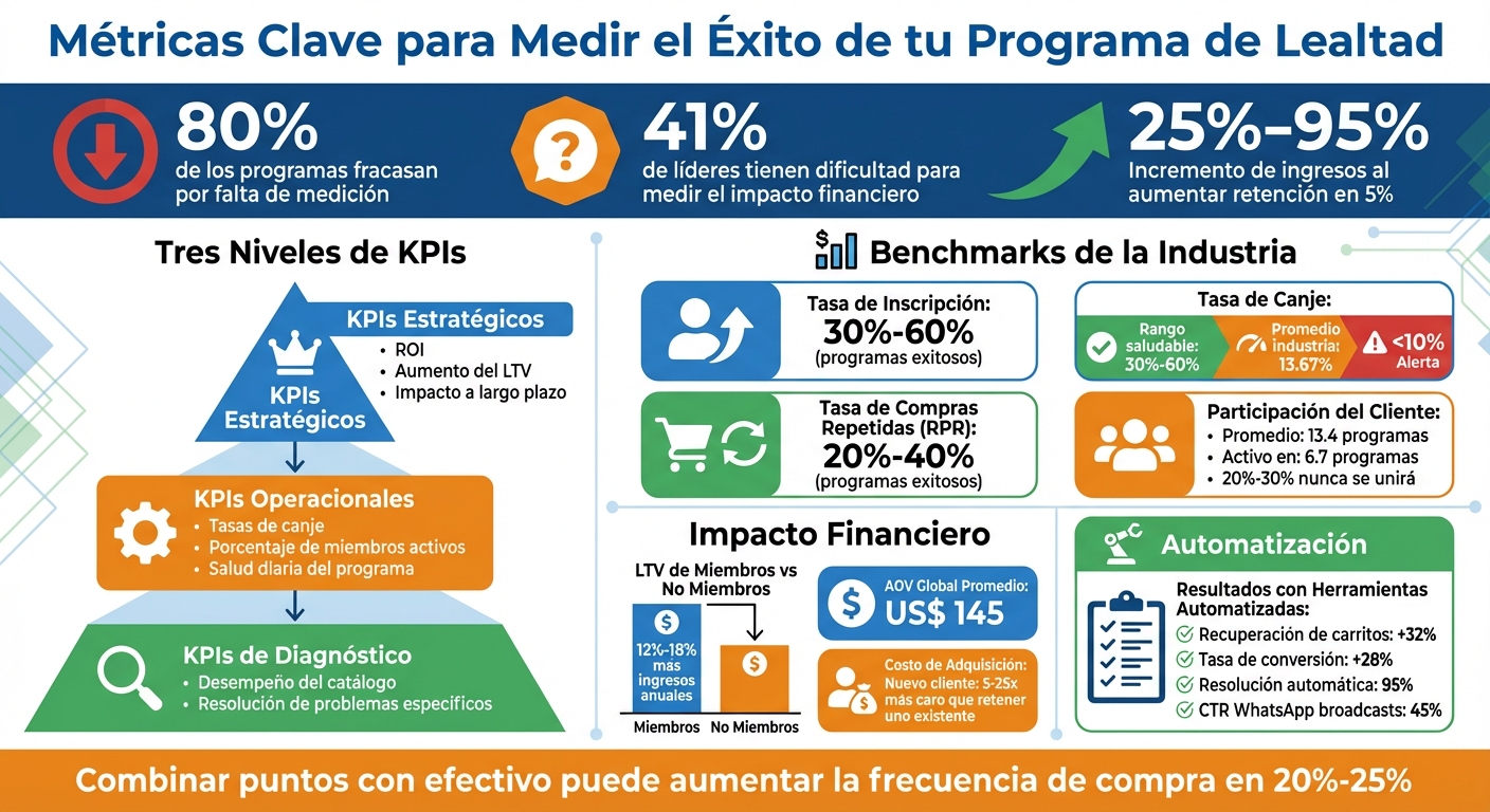 Métricas clave para medir el éxito de programas de lealtad
