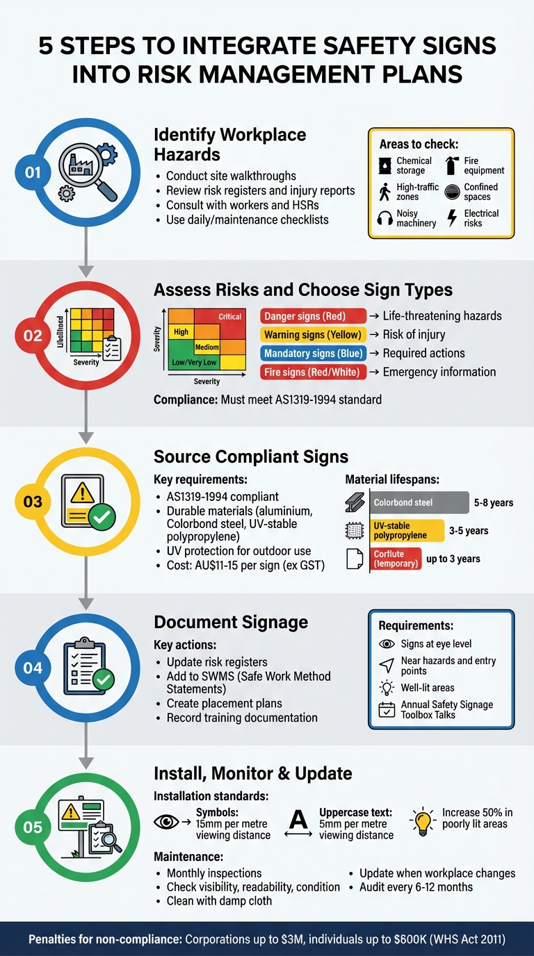 5 Steps to Add Safety Signs to Workplace Risk Management Plans