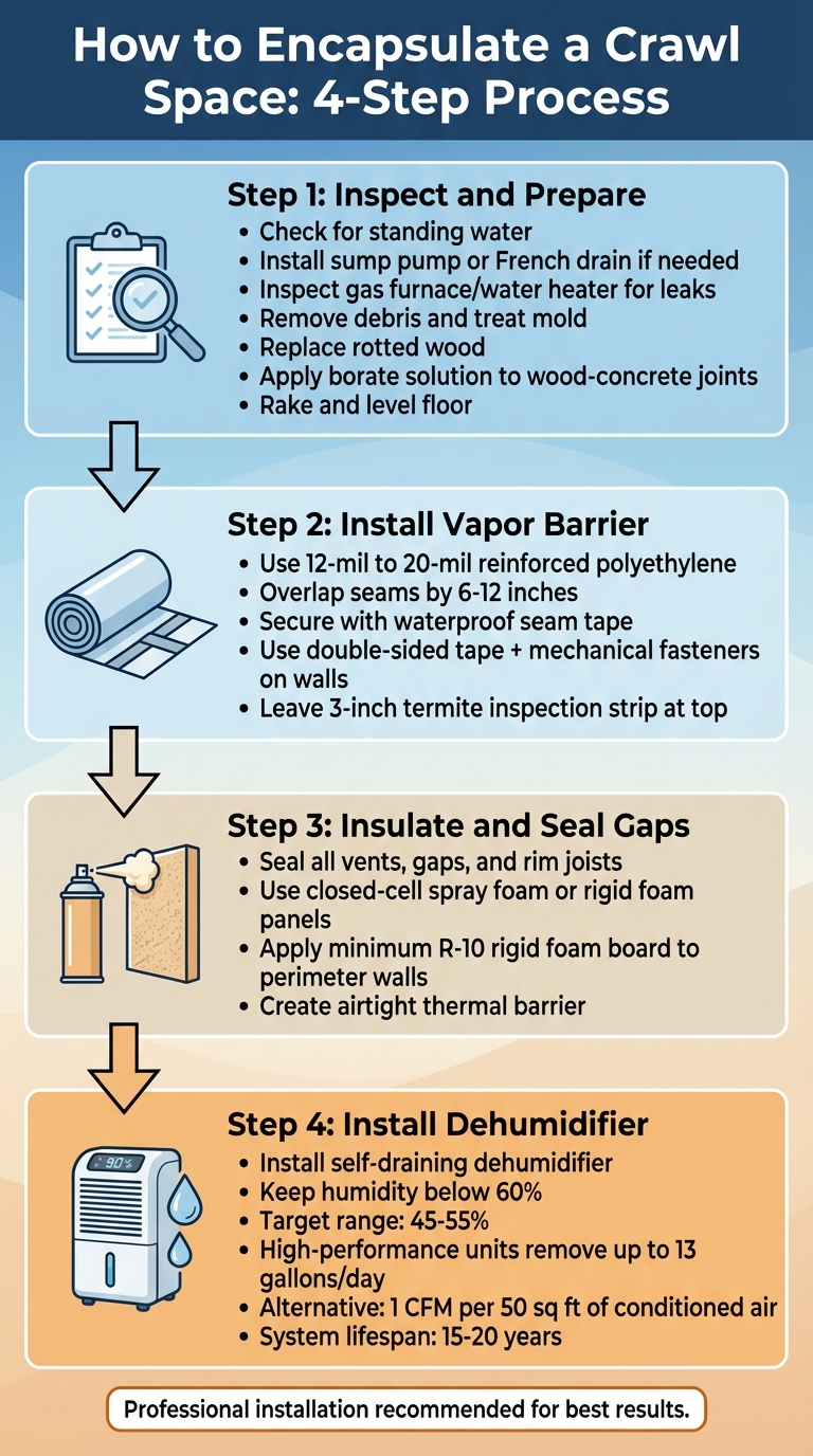 4-Step Crawl Space Encapsulation Process Guide