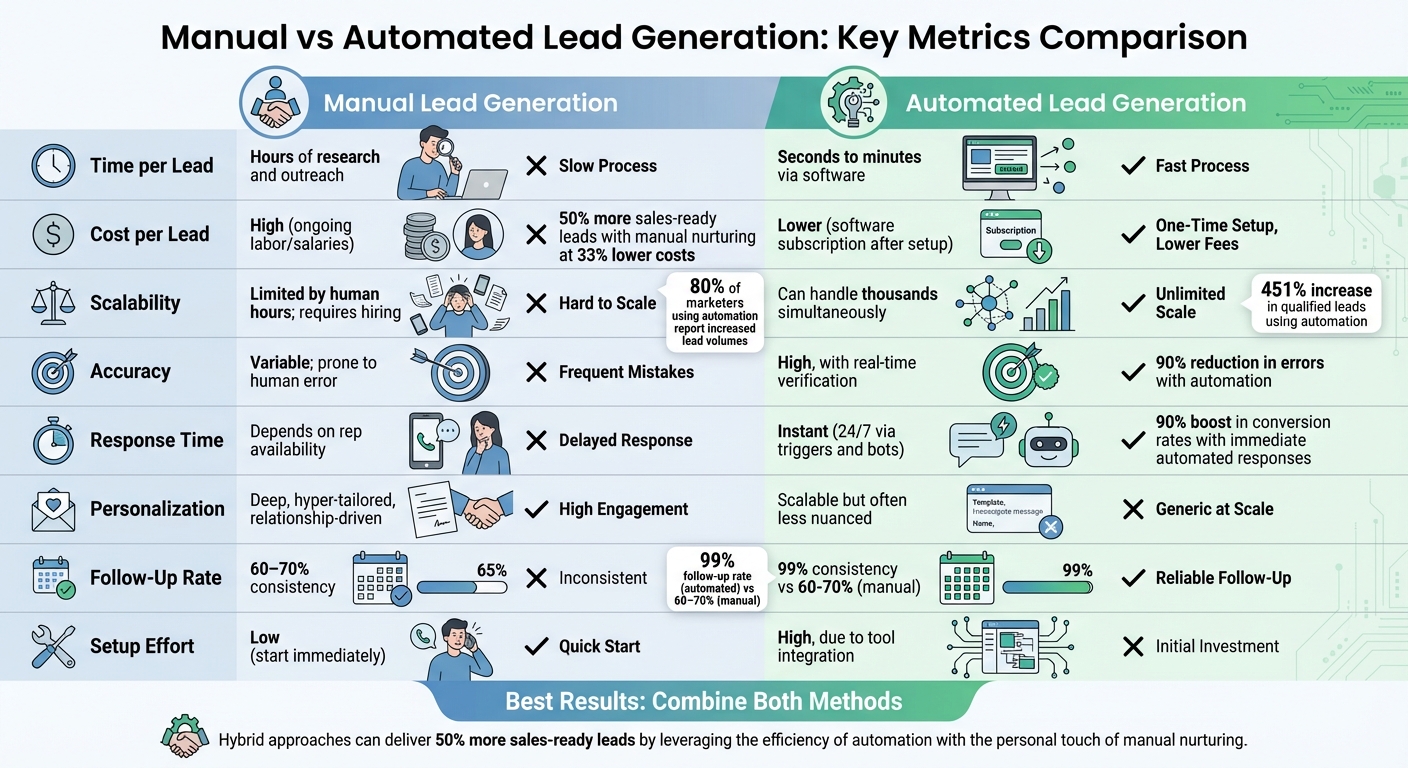 Manual vs Automated Lead Generation: Key Metrics Comparison