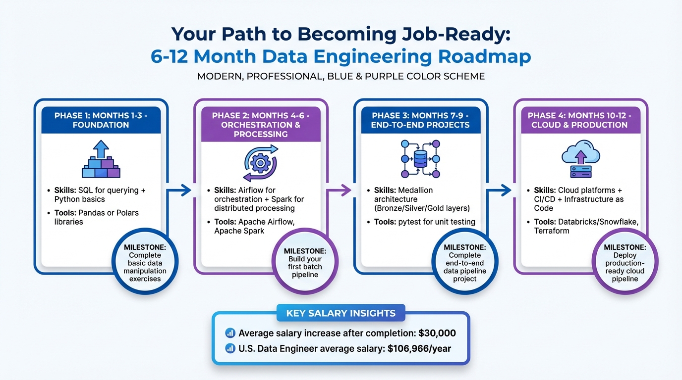 6-12 Month Data Engineering Learning Roadmap for Beginners