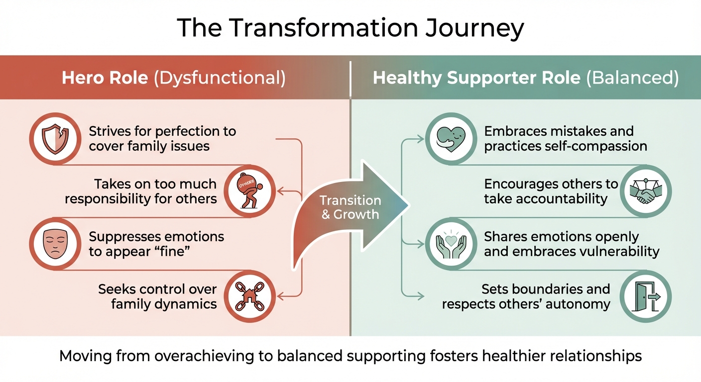 Hero Role vs Healthy Supporter Role in Family Systems