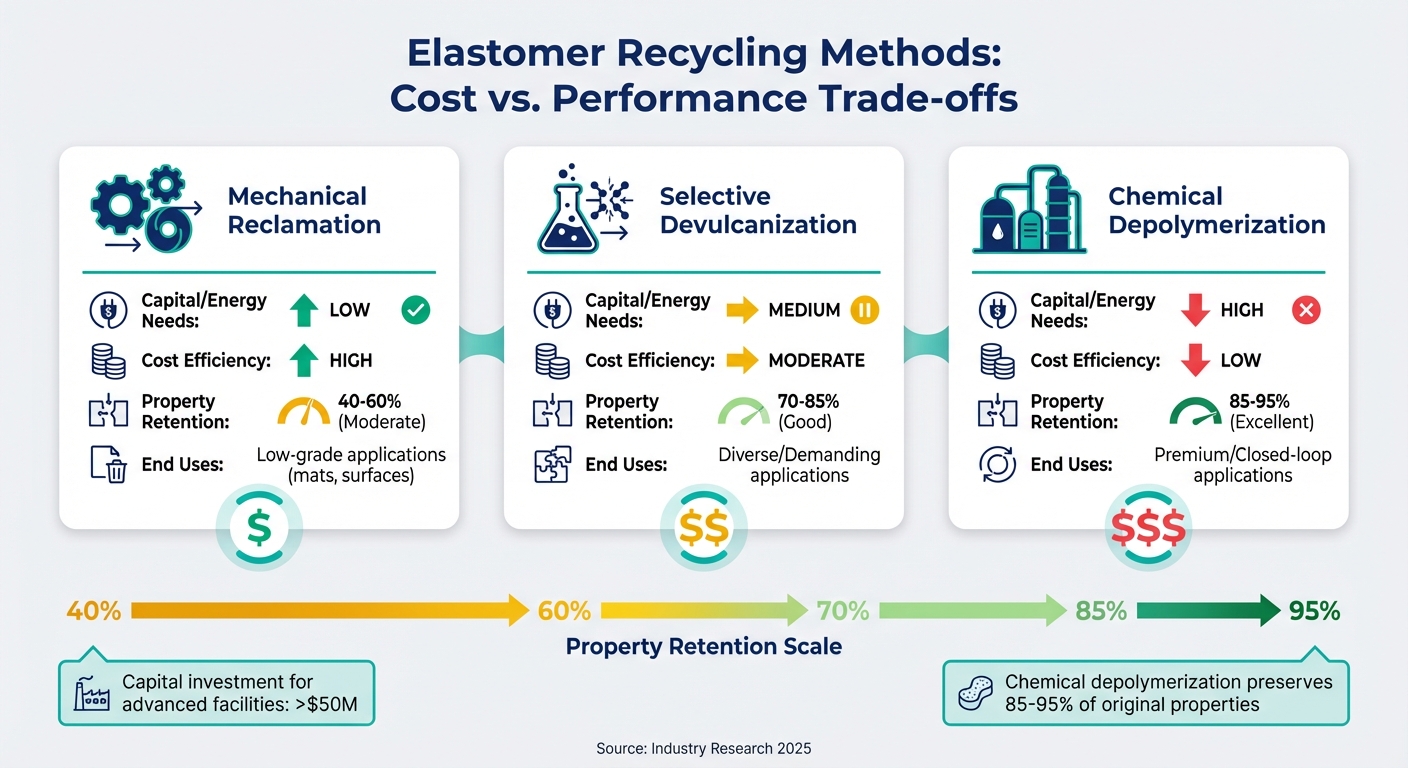 Comparison of Elastomer Recycling Methods: Costs, Efficiency, and Performance