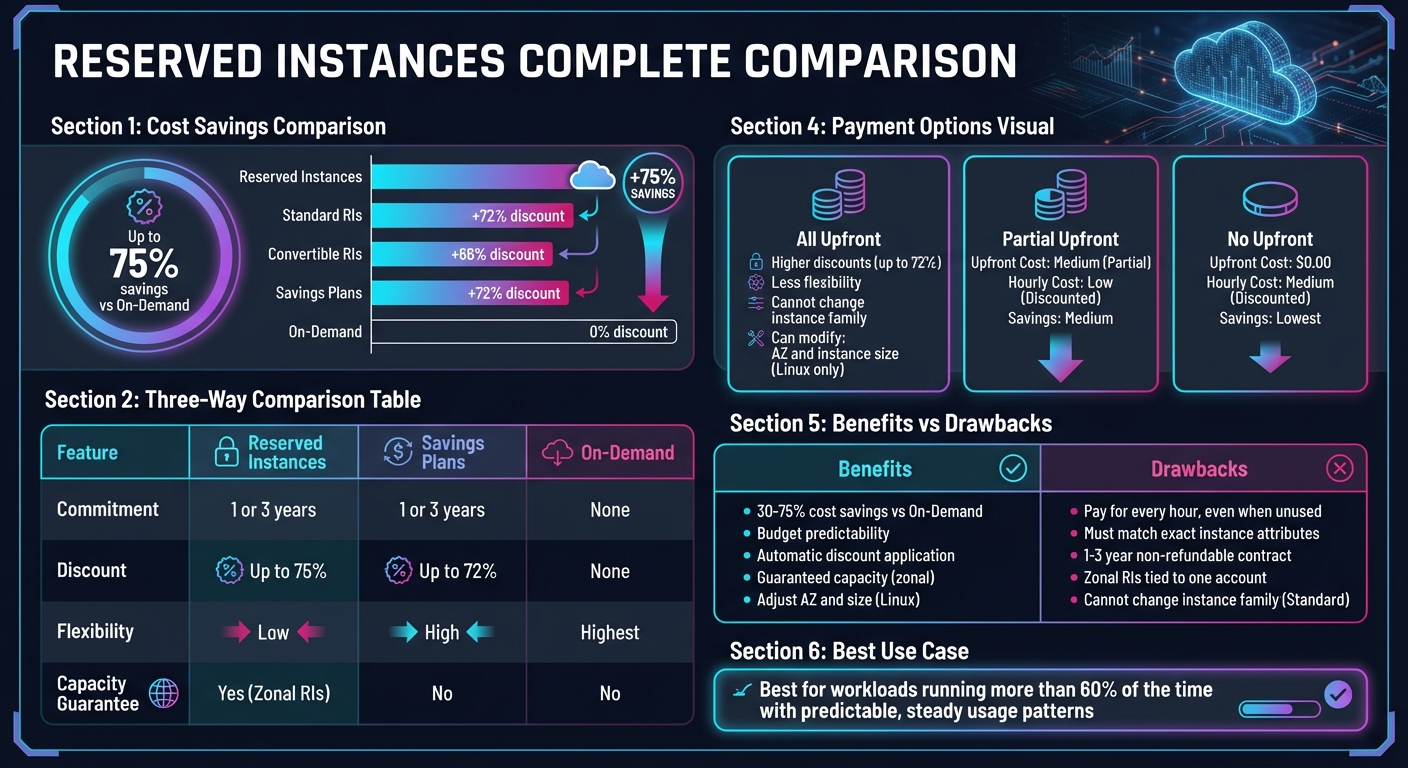 Reserved Instances vs Savings Plans vs On-Demand: Complete Comparison Guide