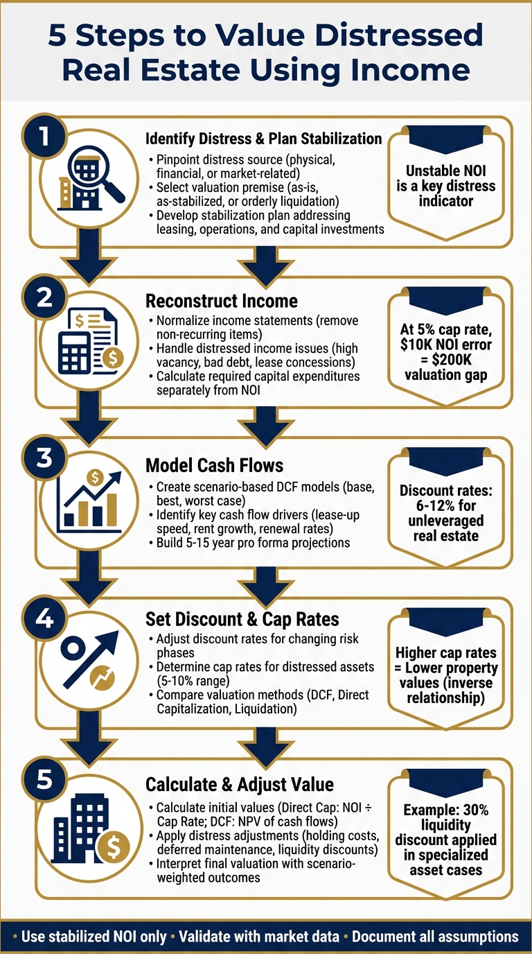 5-Step Process for Valuing Distressed Real Estate Using Income Approach
