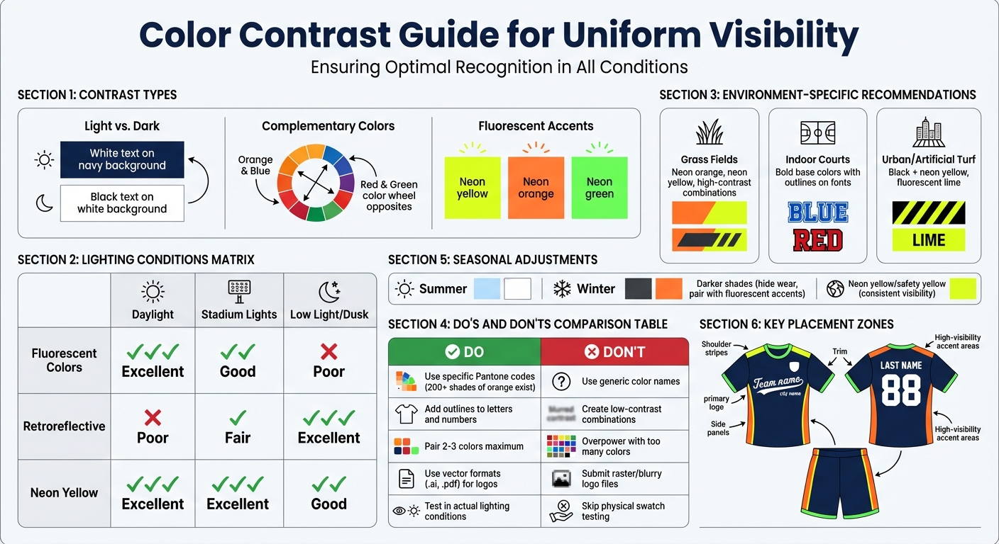 Uniform Color Contrast Guide: Effective vs Ineffective Choices for Maximum Visibility