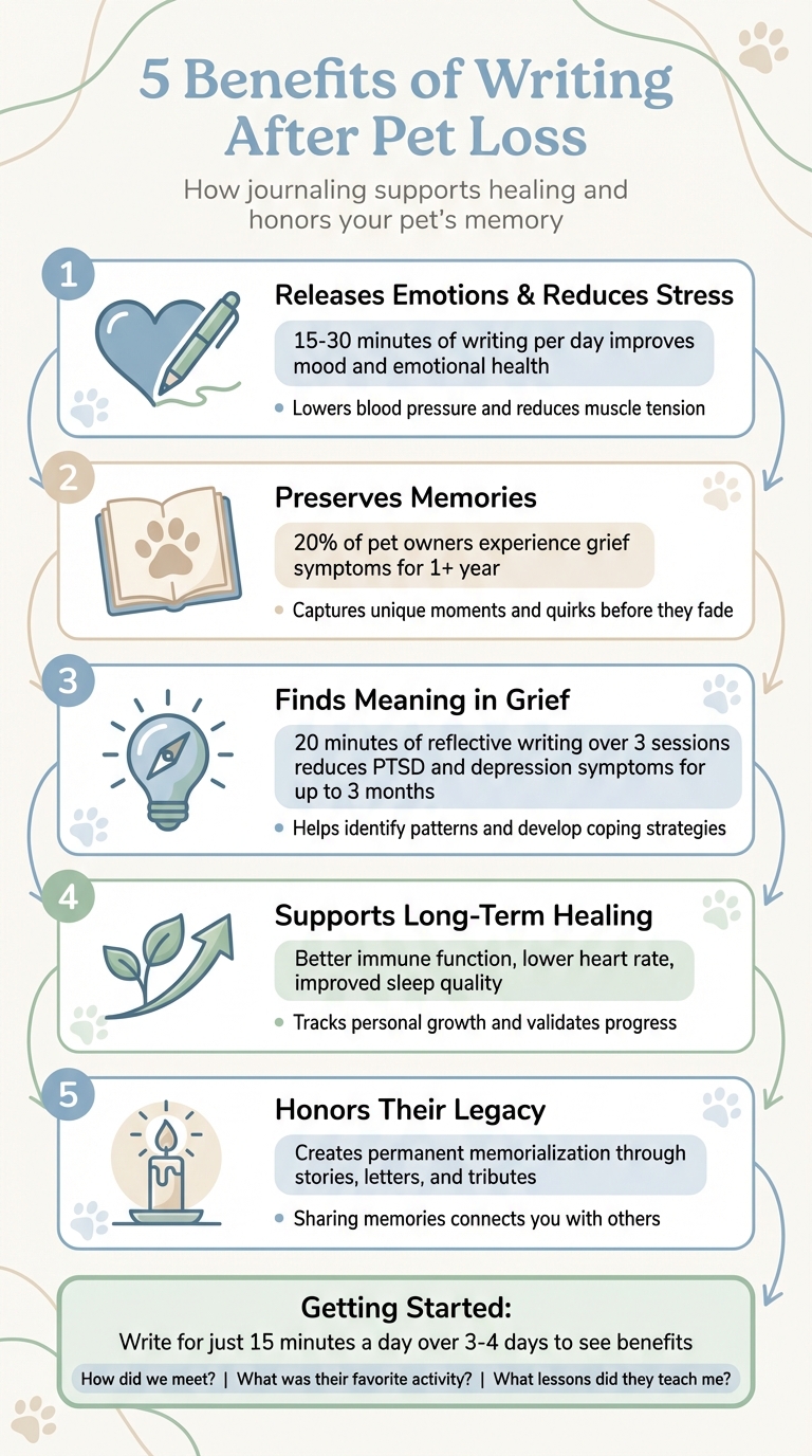 5 Benefits of Writing After Pet Loss: Key Statistics and Health Impacts