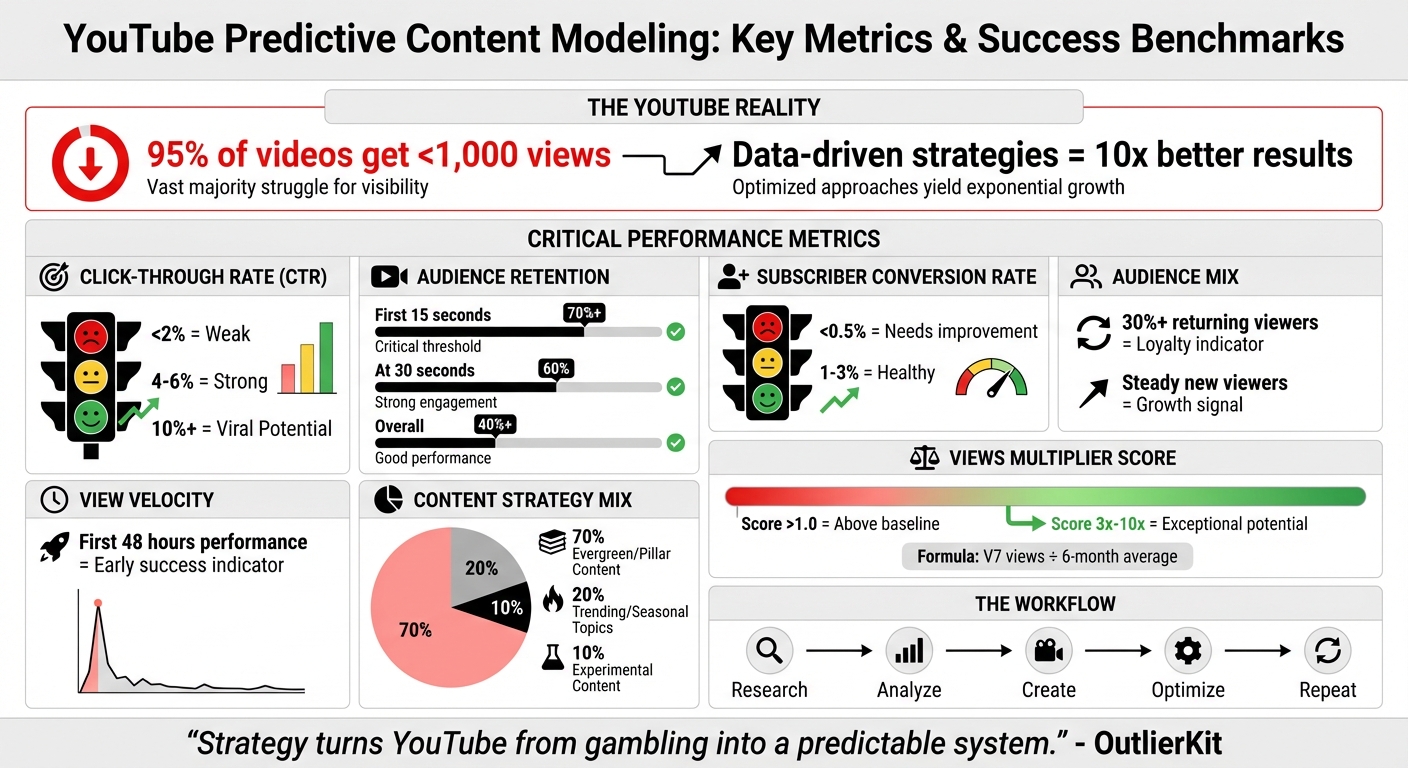 YouTube Predictive Content Modeling: Key Metrics and Benchmarks for Creators