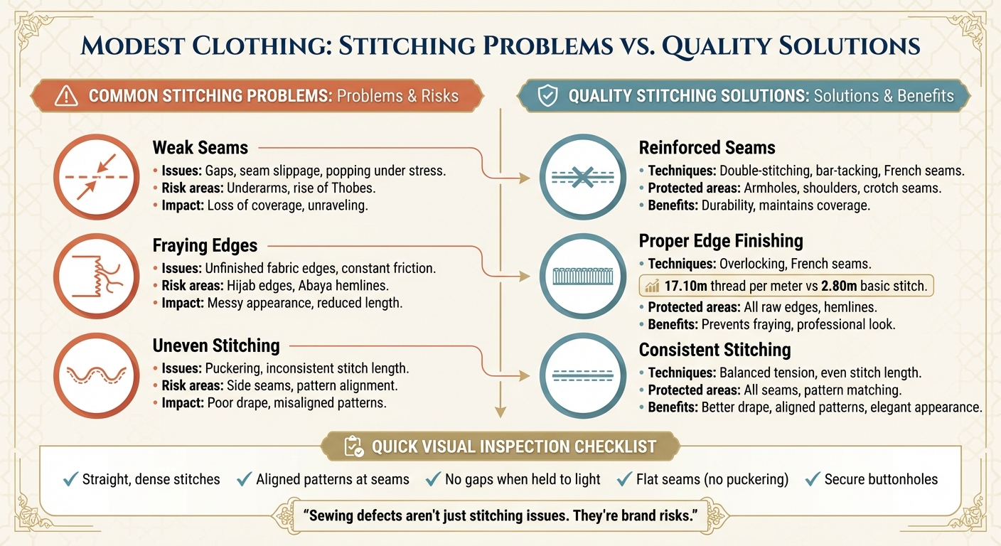 Common Stitching Problems vs Quality Stitching Solutions in Modest Clothing