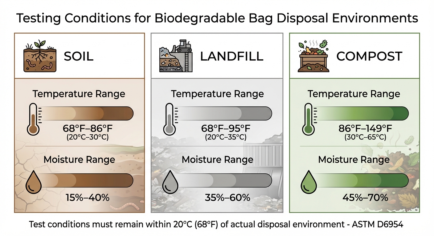 Biodegradable Bag Testing Environments: Temperature and Moisture Ranges