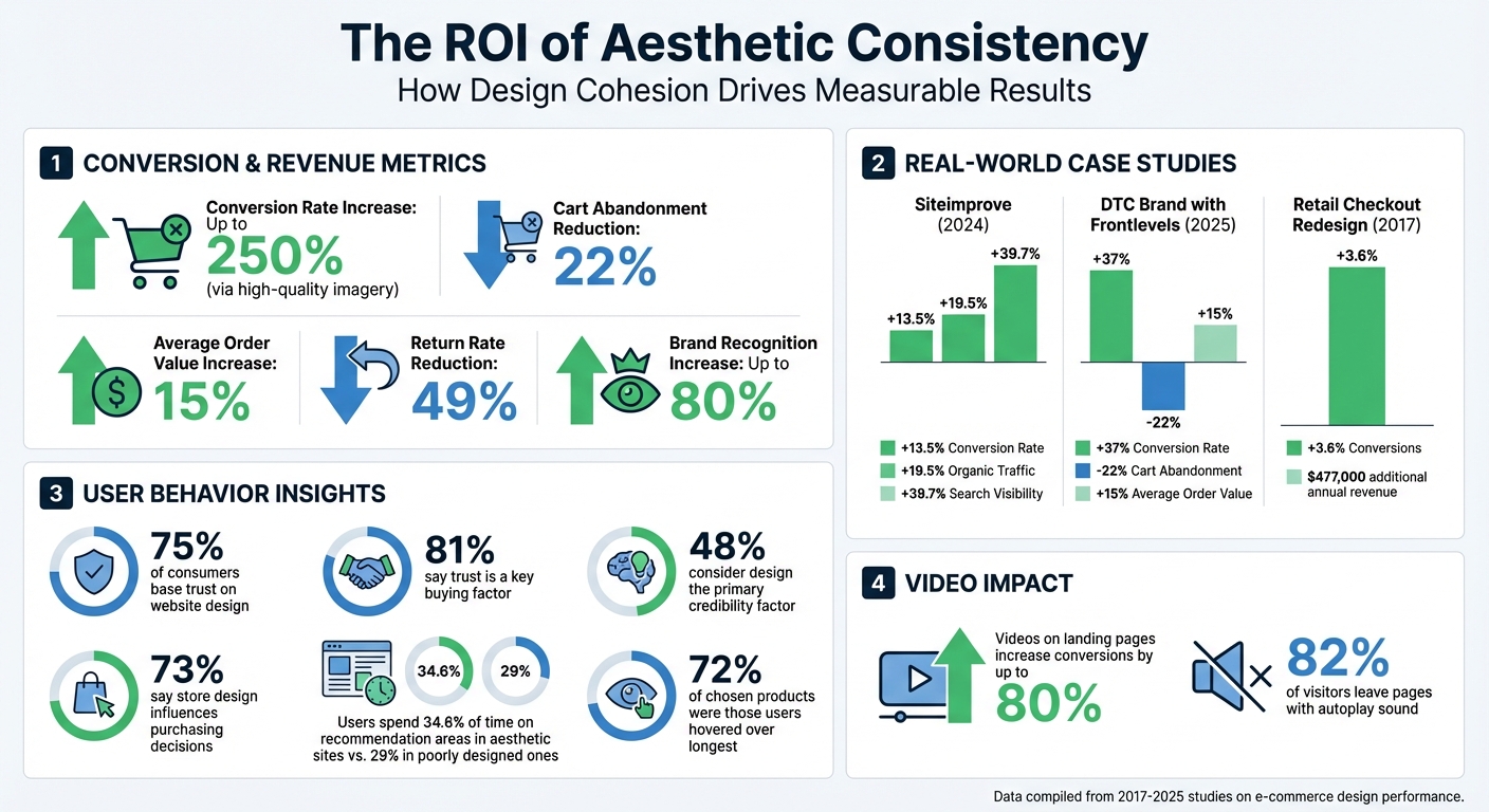 Impact of Aesthetic Consistency on Shopify Conversion Rates and User Engagement