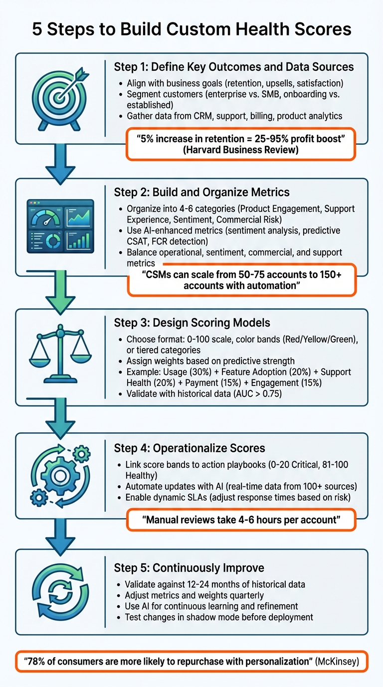 5 Steps to Build Custom Customer Health Scores for B2B Support