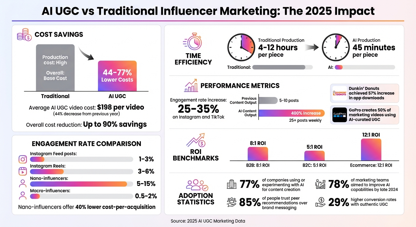 AI UGC vs Traditional Influencer Marketing: Cost and Performance Comparison 2025