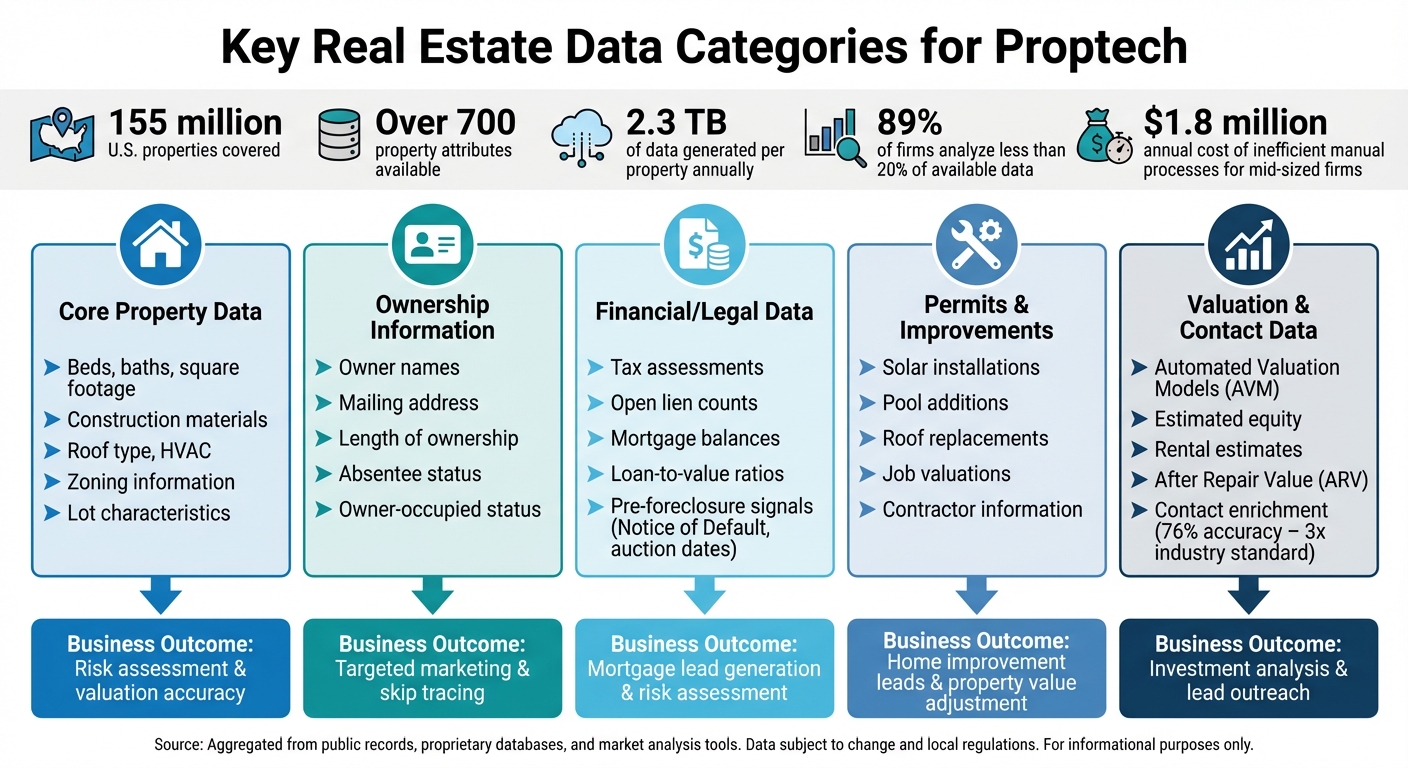 Key Real Estate Data Categories and Their Business Applications in Proptech