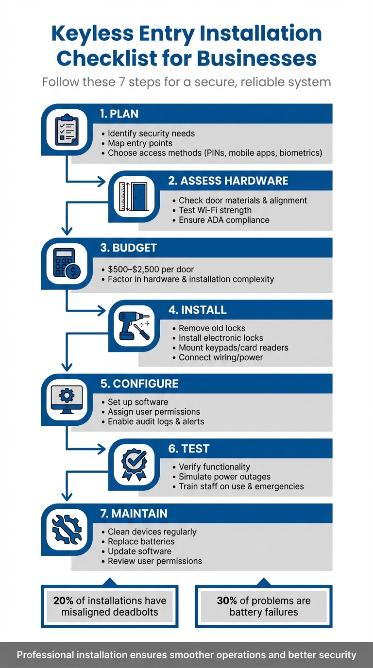 7-Step Keyless Entry Installation Process for Businesses