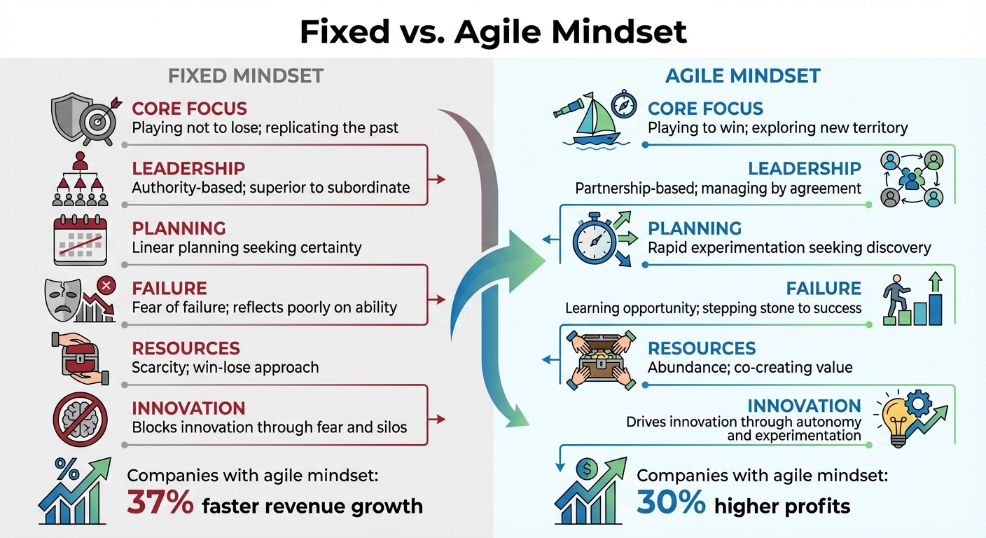 Fixed vs Agile Mindset: Key Differences in Leadership and Innovation
