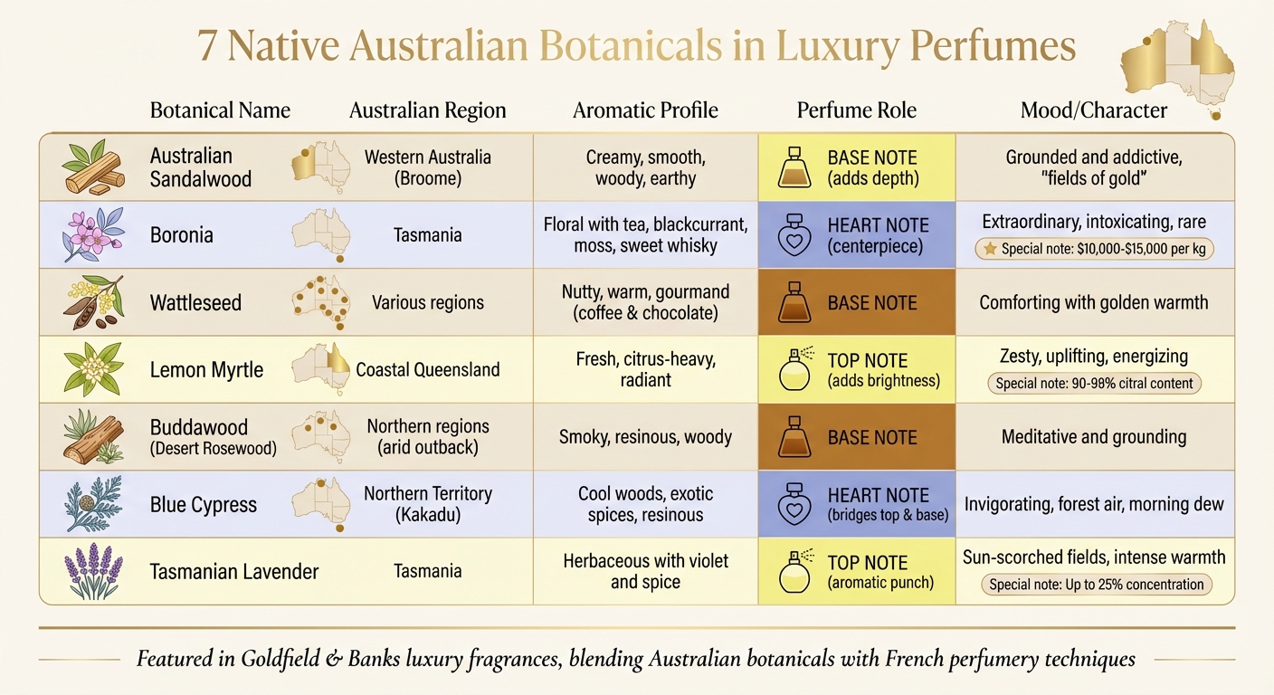 7 Native Australian Botanicals in Luxury Perfumes: Profiles and Fragrance Roles