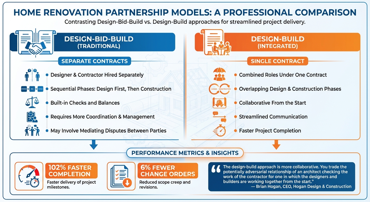 Design-Bid-Build vs Design-Build: Comparison of Home Renovation Partnership Models