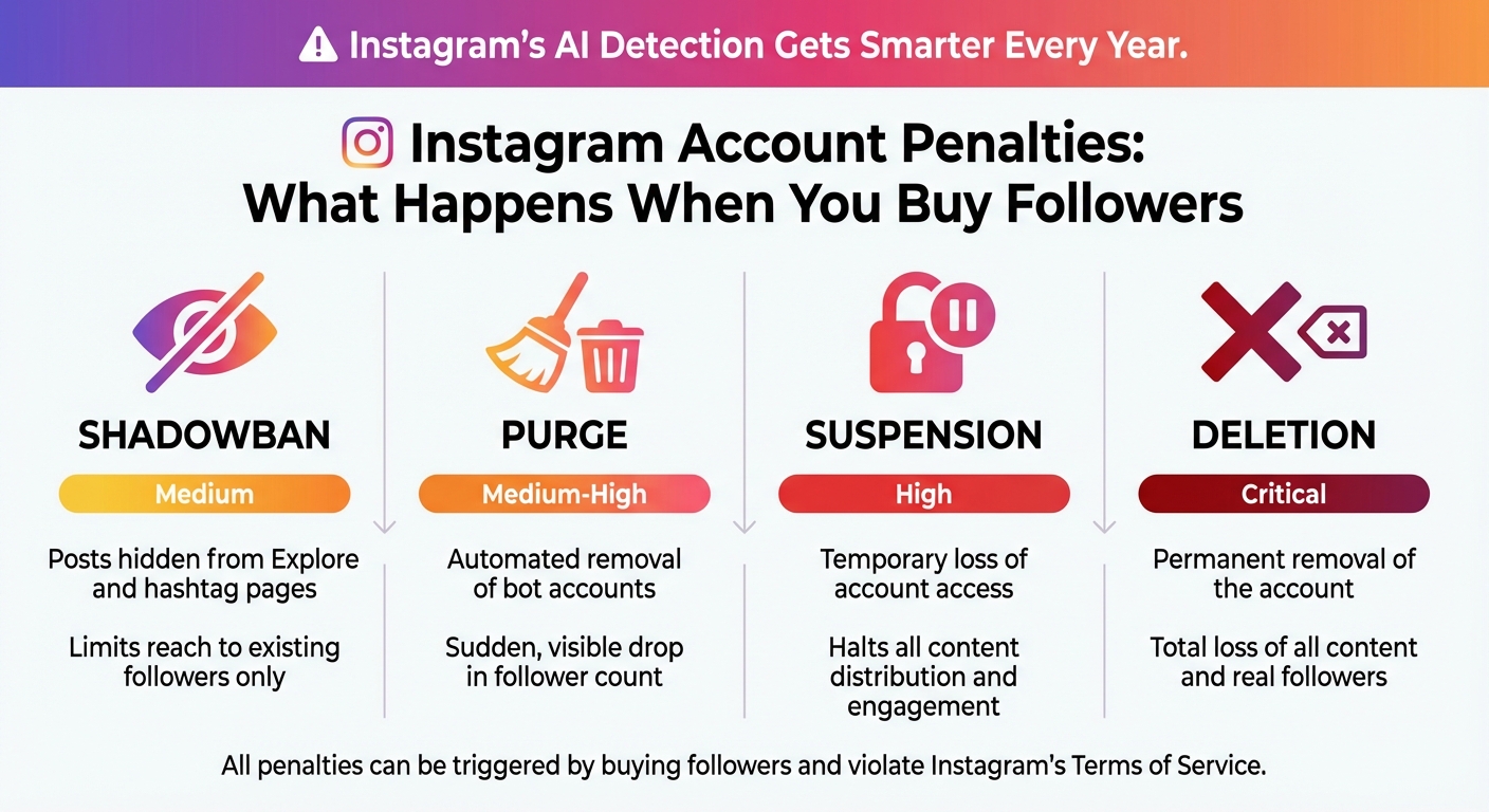 Instagram Account Penalties for Buying Followers: Types and Impact