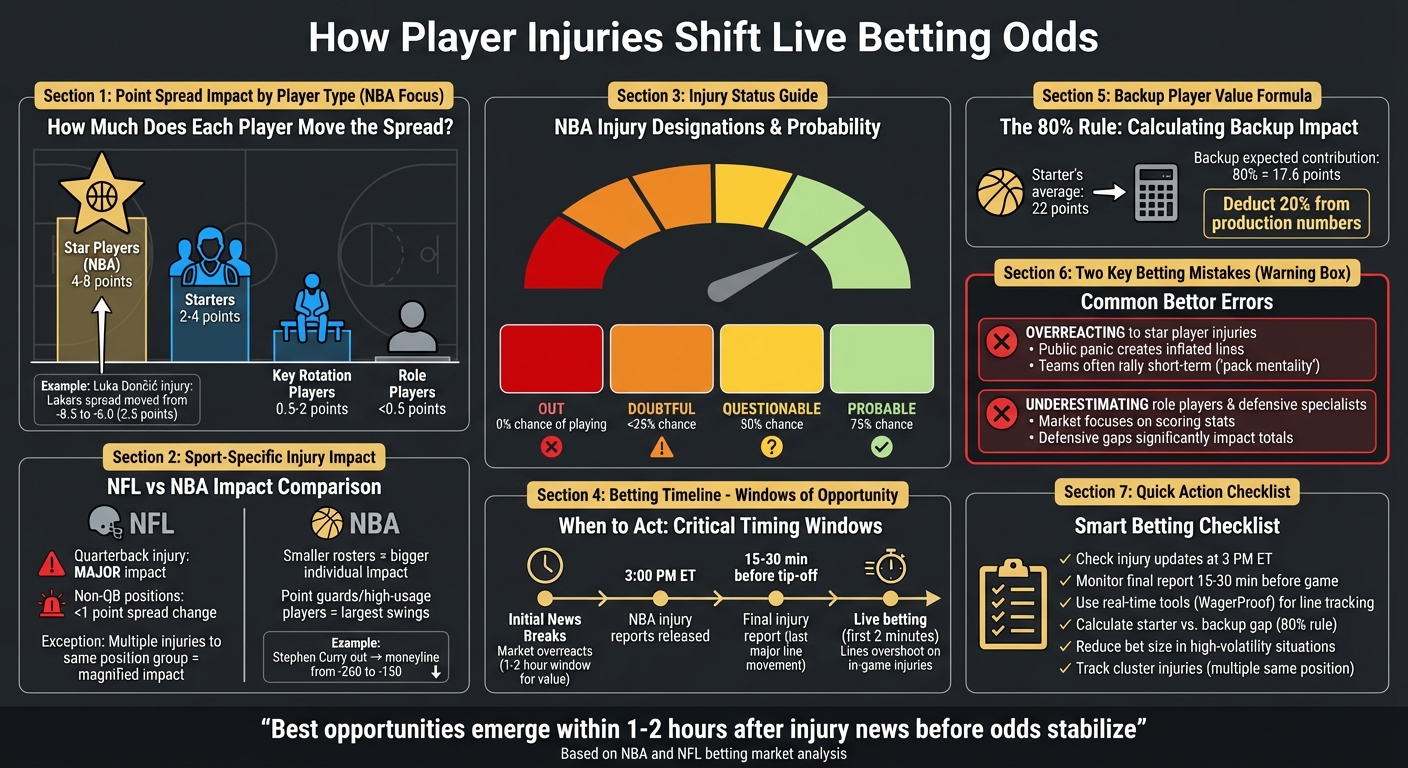 How Player Injuries Impact NBA and NFL Betting Odds by Position and Role