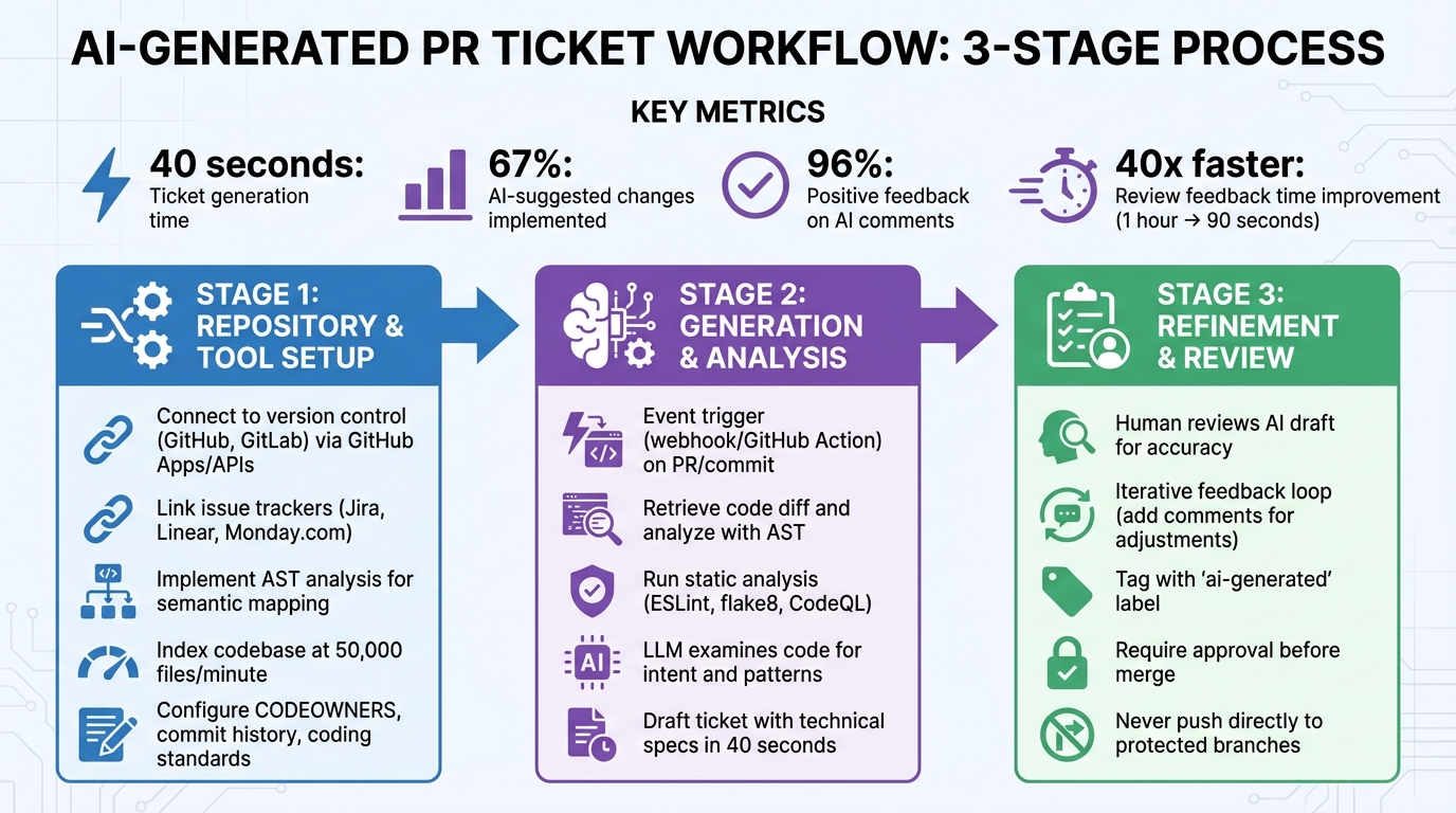 AI PR Ticket Generation Workflow: From Code Commit to Structured Ticket