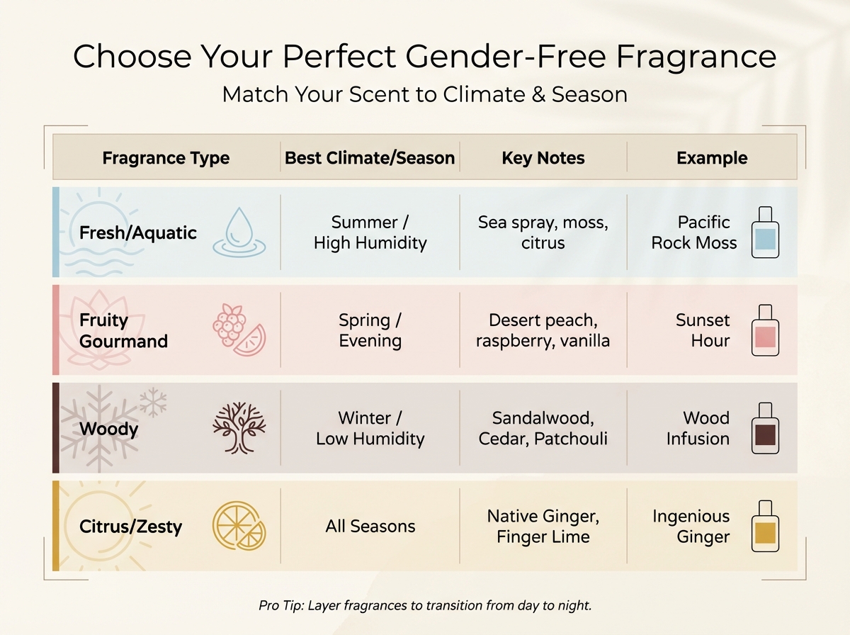 Gender-Free Fragrance Guide by Climate and Season