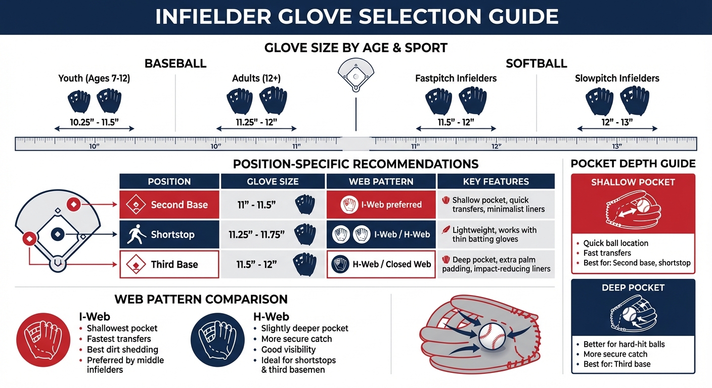 Infielder Glove Size Guide by Position and Age