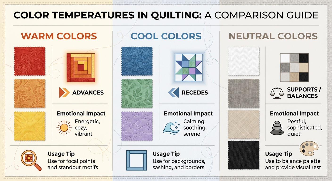 Warm, Cool, and Neutral Colors Guide for Quilters