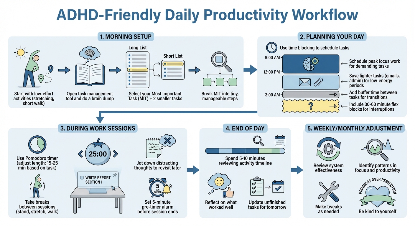 ADHD-Friendly Daily Productivity Workflow Guide