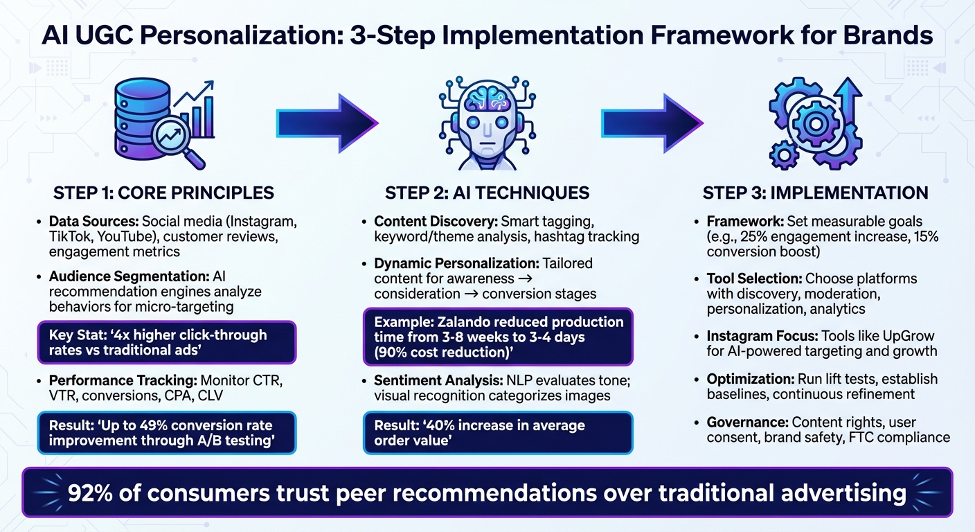 AI UGC Personalization Implementation Framework: 3-Step Process for Brands