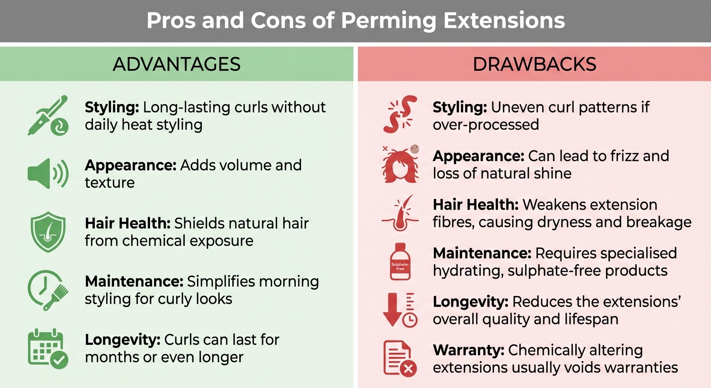 Pros and Cons of Perming Human Hair Extensions Comparison Chart