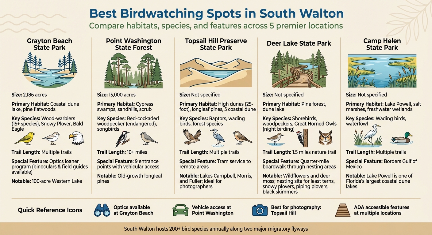Top Birdwatching Locations in South Walton: Habitat Guide and Key Species