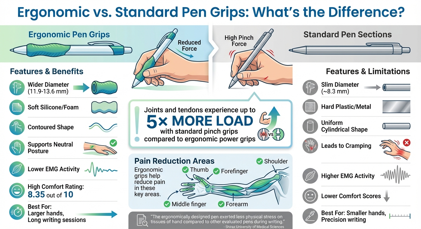 Ergonomic vs Standard Pen Grips: Key Differences and Benefits