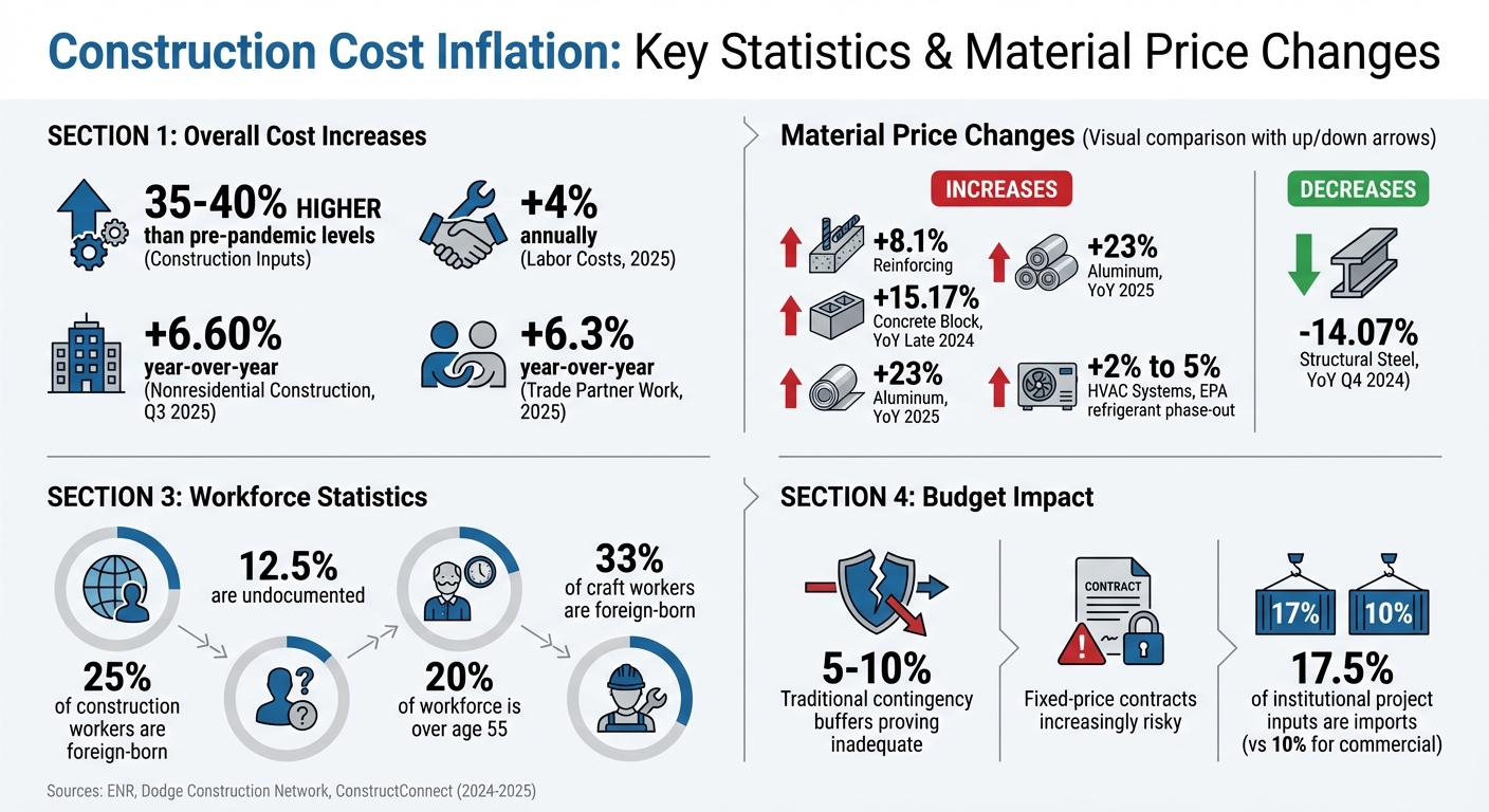 Construction Cost Inflation: Key Statistics and Material Price Changes 2024-2025