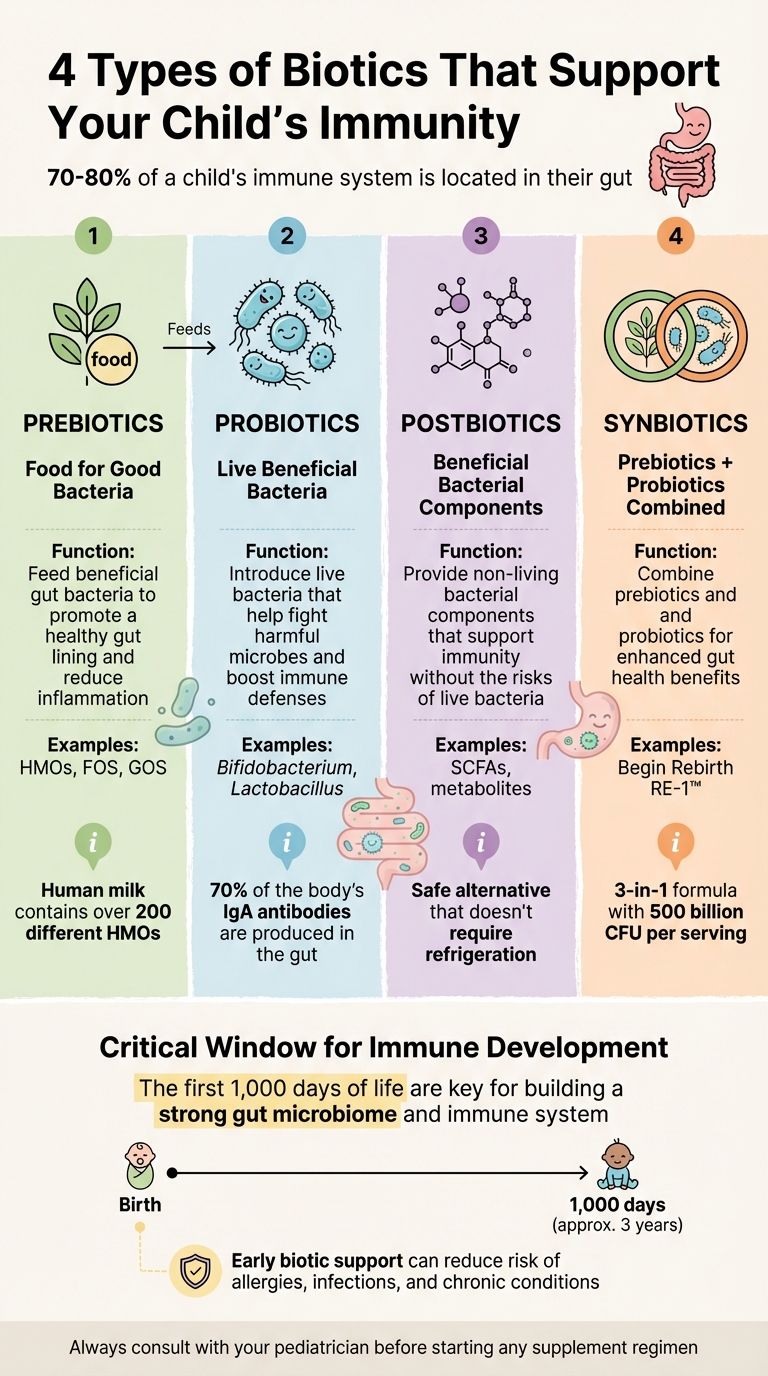 4 Types of Biotics and How They Support Children's Gut Health and Immunity