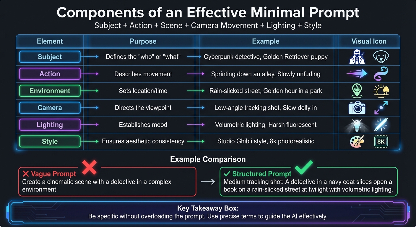 AI Video Prompt Components: Structured Formula for Better Results