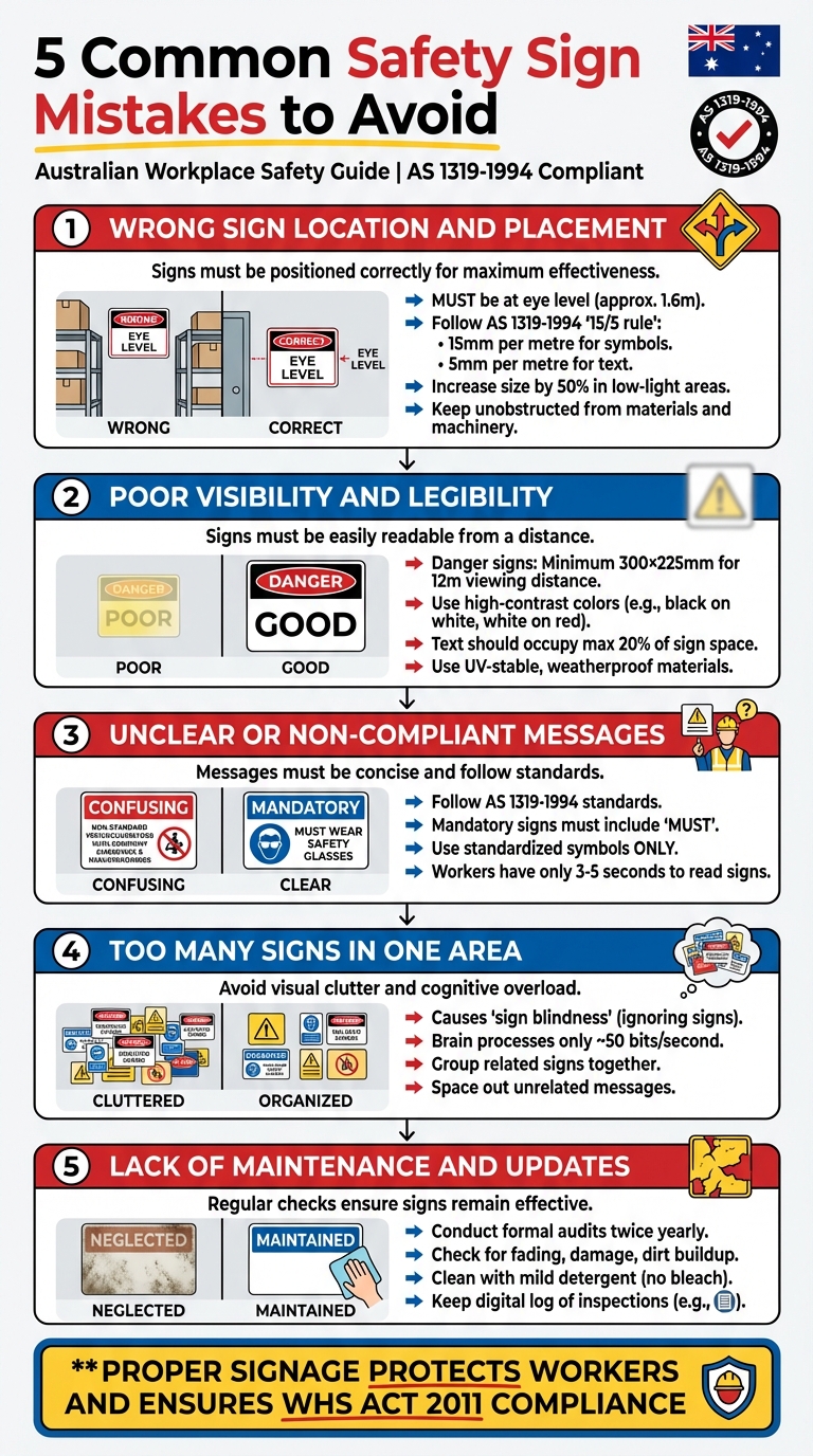 5 Common Safety Sign Mistakes to Avoid in Australian Workplaces