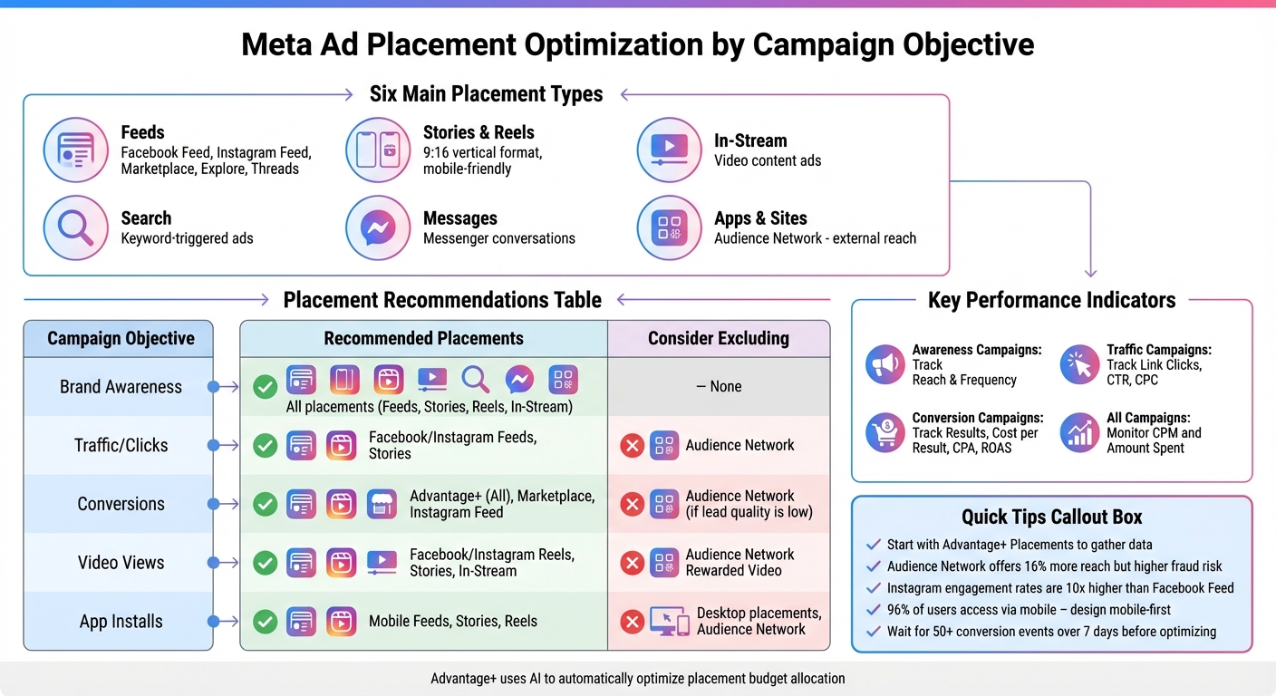 Meta Ad Placement Optimization Guide by Campaign Objective