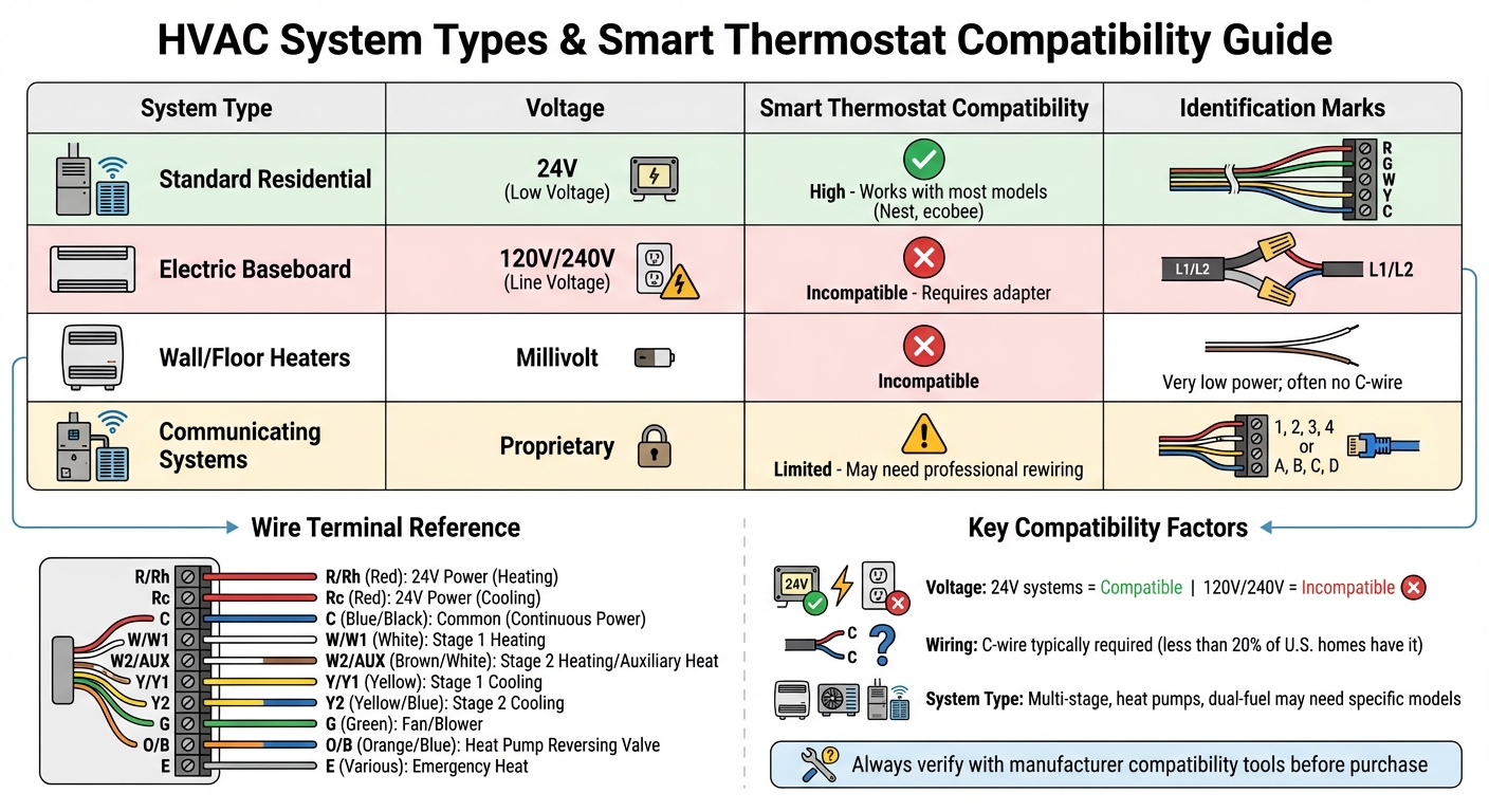 HVAC System Types and Smart Thermostat Compatibility Guide