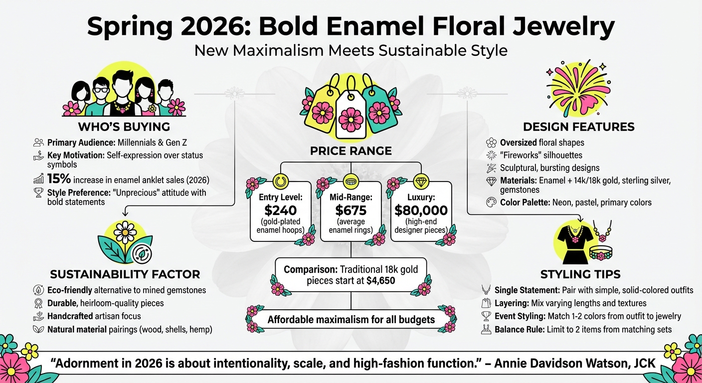 Spring 2026 Bold Enamel Floral Jewelry Trends Guide