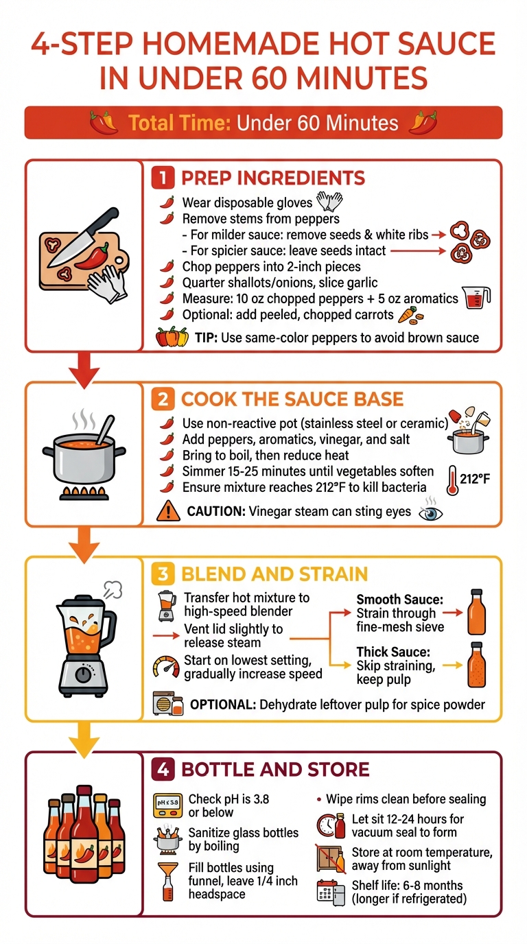 How to Make Hot Sauce in Under an Hour: 4-Step Process