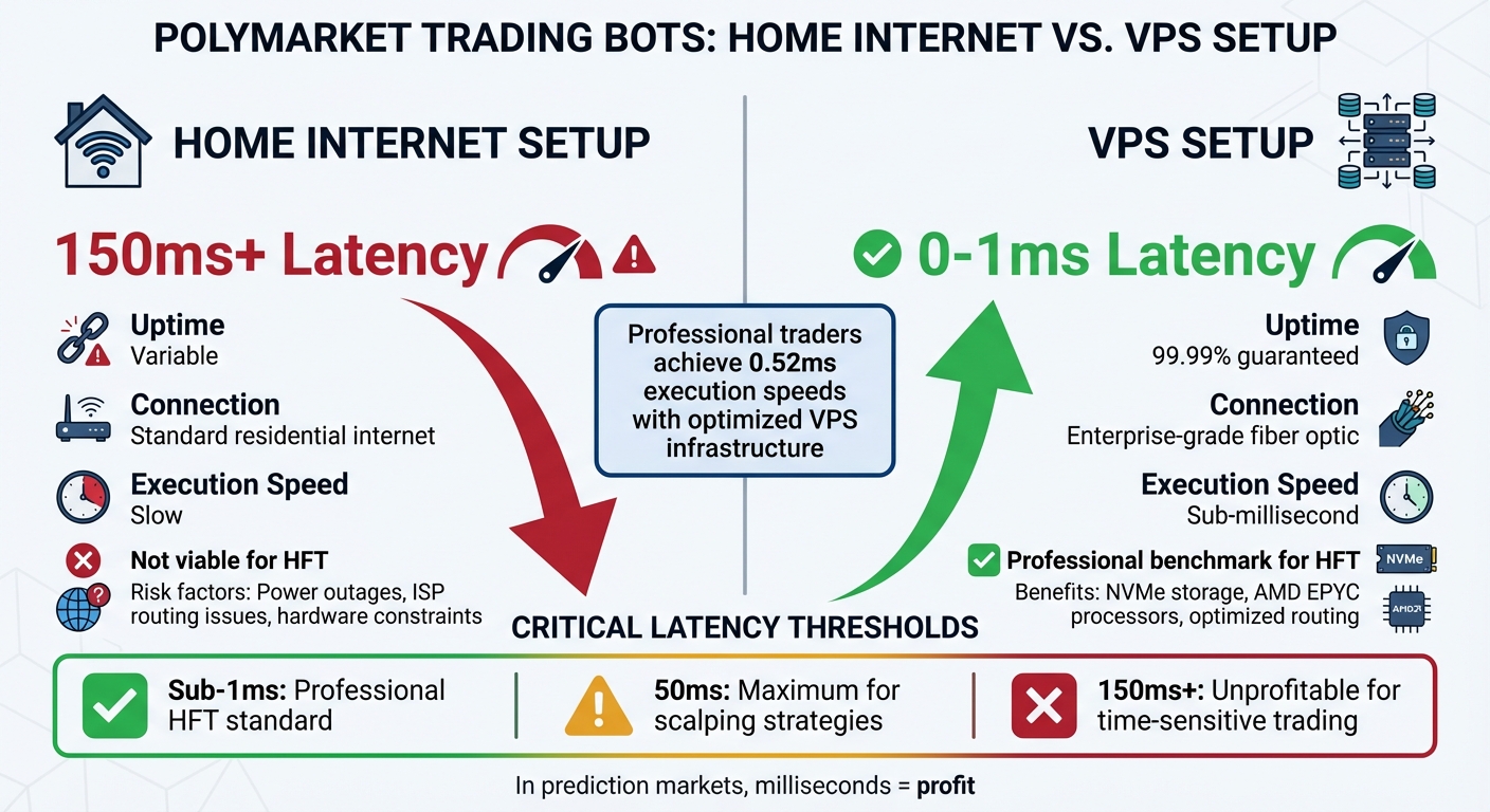 VPS vs Home Internet Latency Comparison for Polymarket Trading