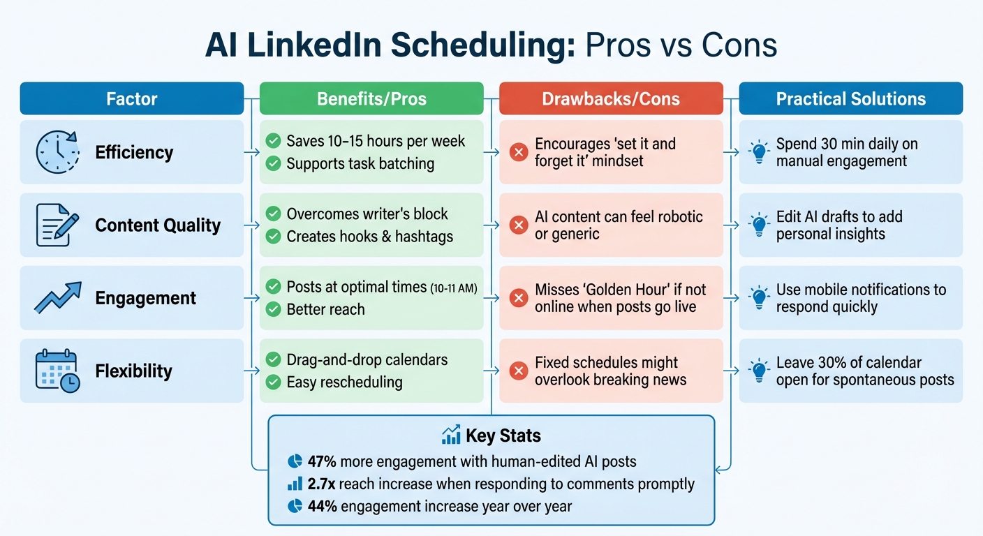 AI LinkedIn Scheduling: Pros, Cons, and Solutions for Founders
