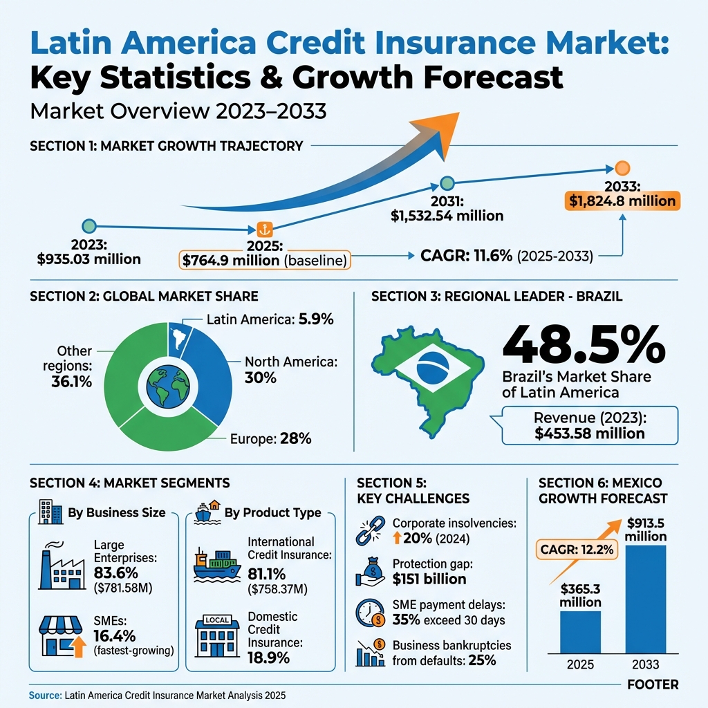Latin America Credit Insurance Market Growth 2025-2033: Key Statistics and Regional Breakdown