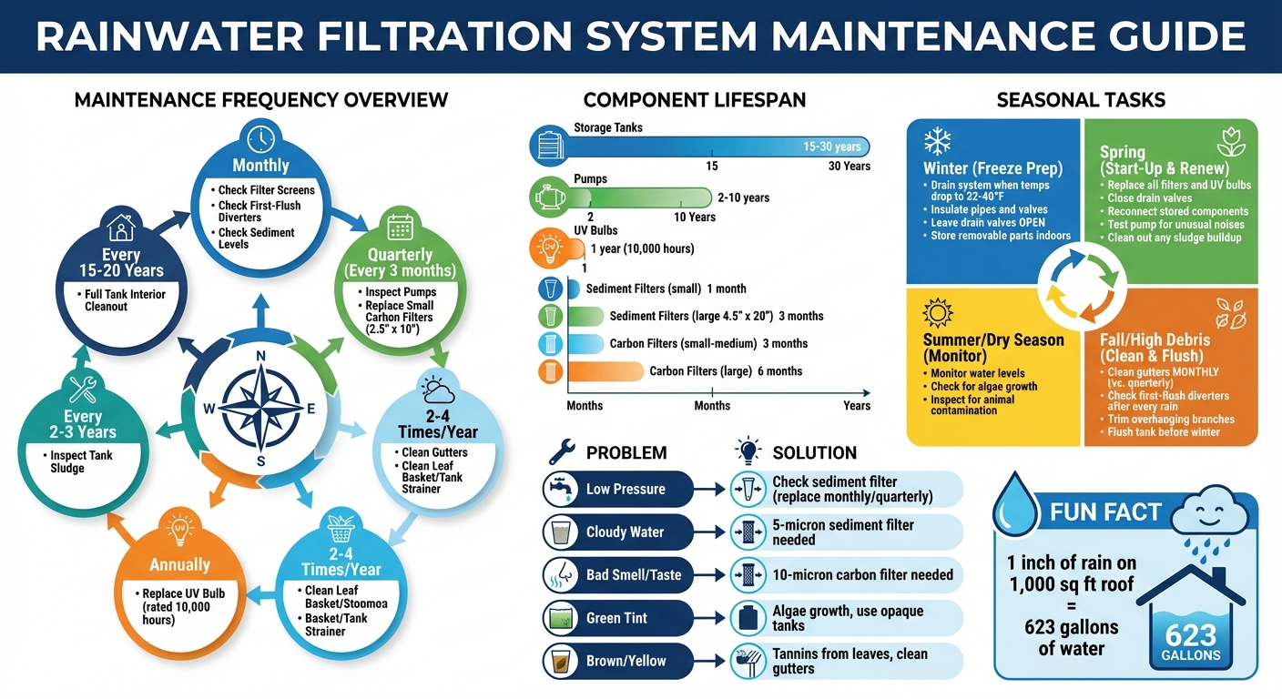 Rainwater Filtration System Maintenance Schedule and Checklist