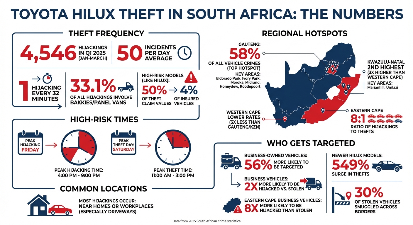 Toyota Hilux Theft Statistics in South Africa: Key Facts and High-Risk Areas
