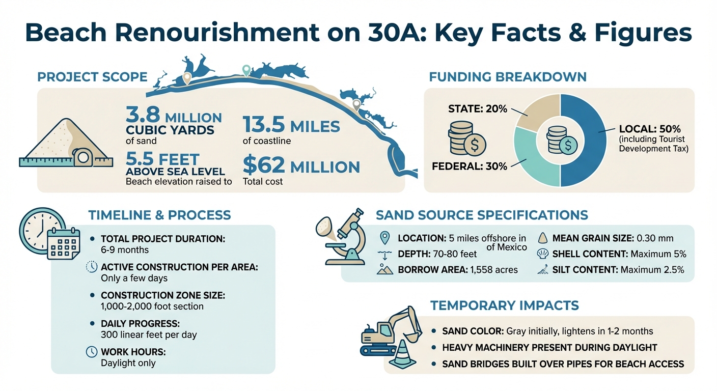 Beach Renourishment 30A Project Facts and Figures